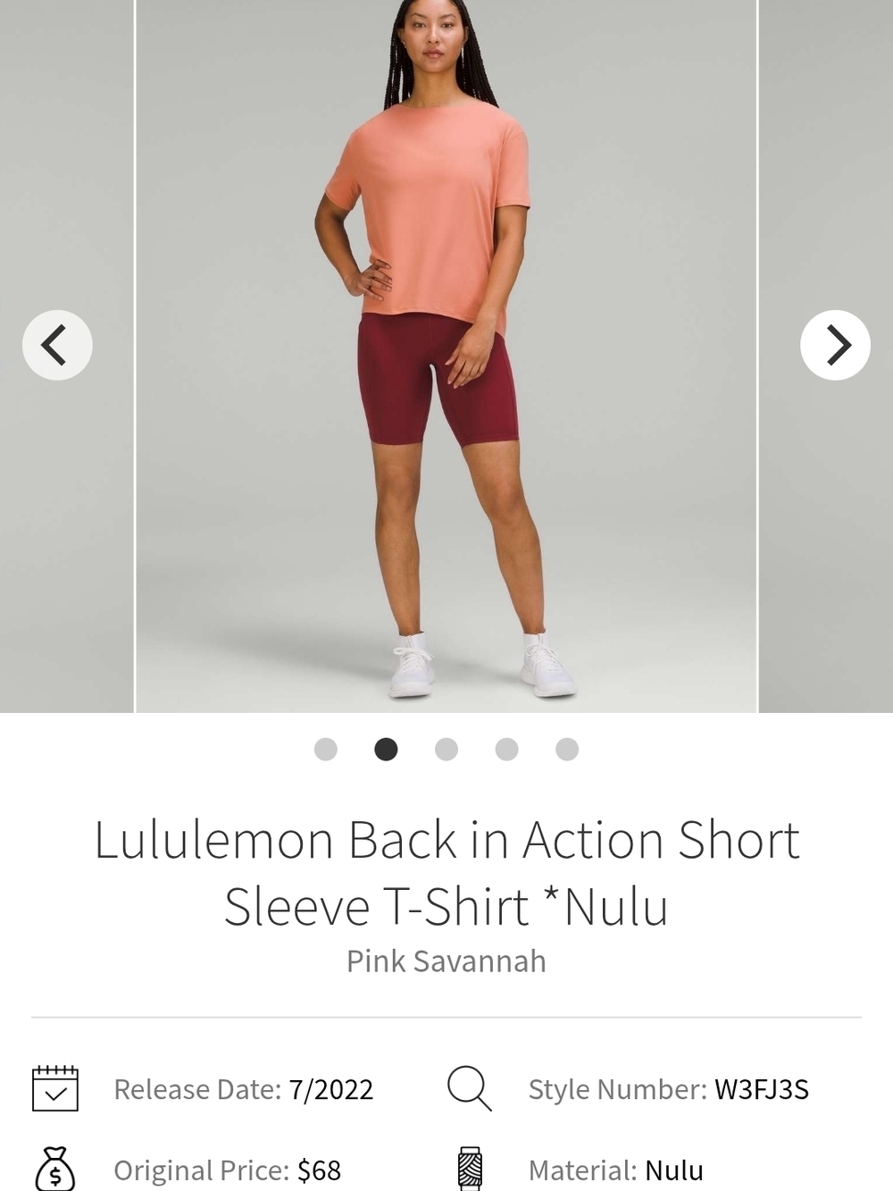 lululemon women's tank top Pink Savannah